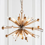 Decolight Toscana Starburst Ceiling Pendant Light Aged Brass - Decolight Ltd 