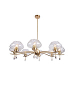 Heathfield & Co Luci Burnished Brass Chandelier  8 Light Ceiling