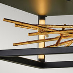 Quintiesse Styx LED Flush Mount  Black & Gilded Gold - Decolight Ltd 