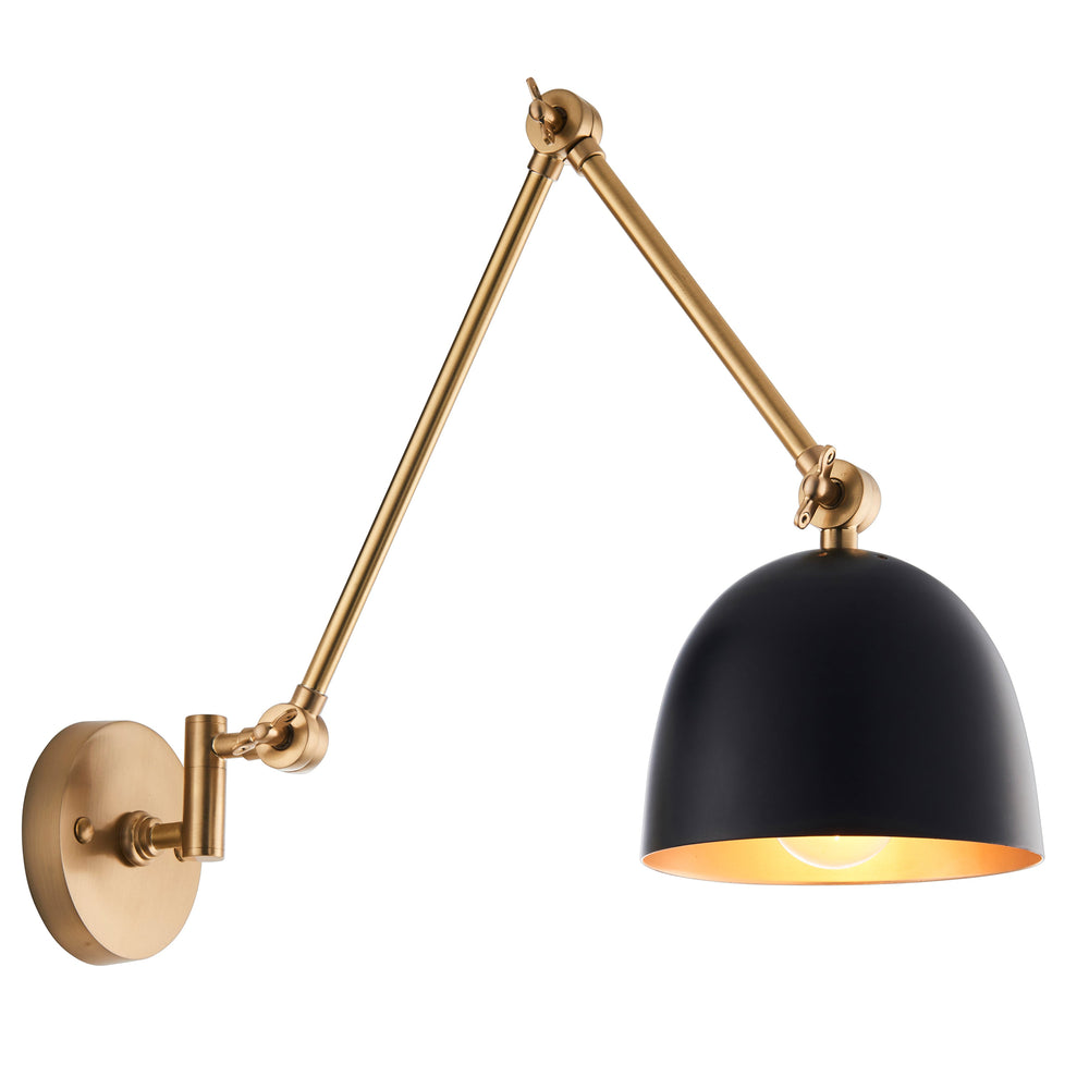 Decolight Charlton Adjustable Wall Light Brass -Black - Decolight Ltd 