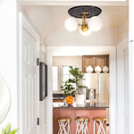 Mitzi Lighting Estee Aged Brass Semi Flush Ceiling Light - Decolight Ltd 