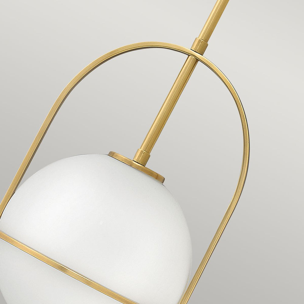 Quintiesse Somerset 1 Light Medium Pendant  Heritage Brass - Decolight Ltd 