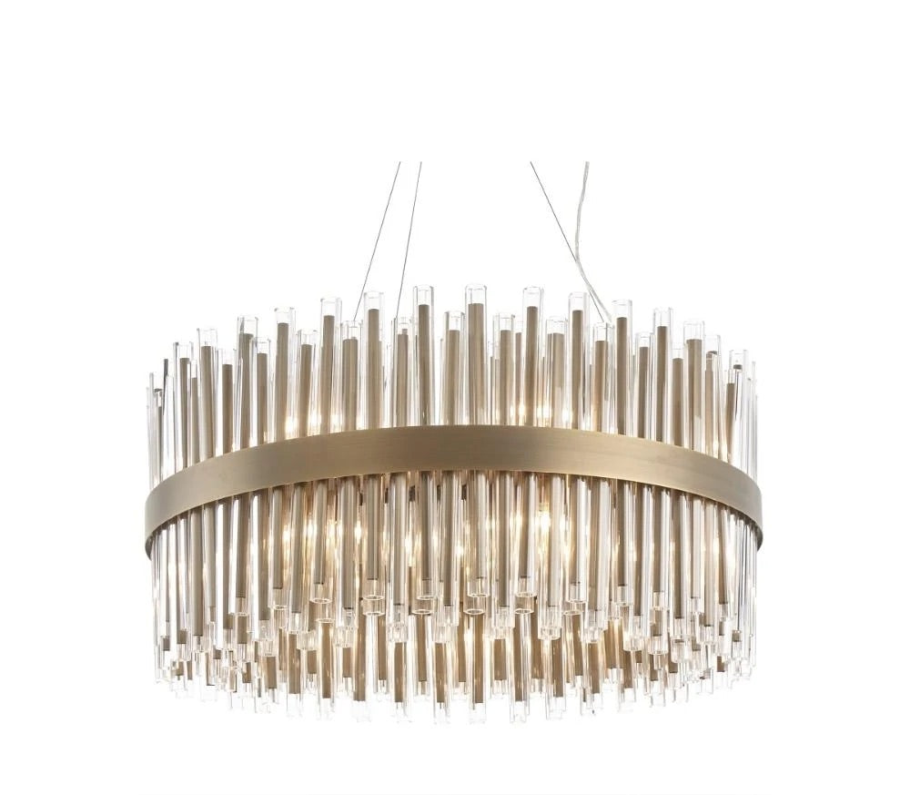 Decolight Colmar Medium Aged Brass Ceiling Pendant - Decolight Ltd 