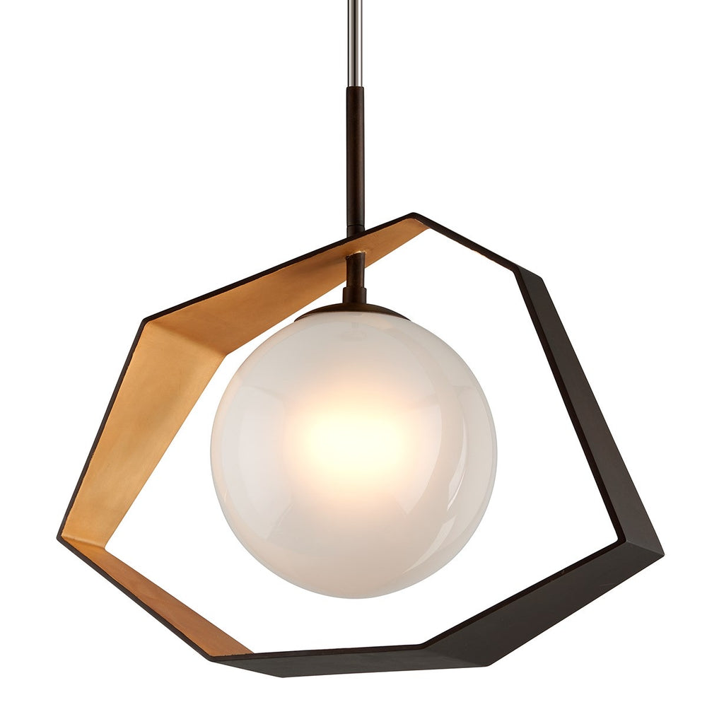 Troy Lighting Origami Bronze With Gold Leaf Ceiling Light - Decolight Ltd 