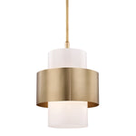Hudson Valley Large Aged Brass Corinth Ceiling Pendant - Decolight Ltd 