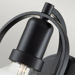 Quintiesse Somerset 1 Light Wall Light  Black Clear Glass - Decolight Ltd 