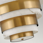 Quintiesse Echelon 8 Light Art Deco Ceiling Pendant Heritage Brass - Decolight Ltd 