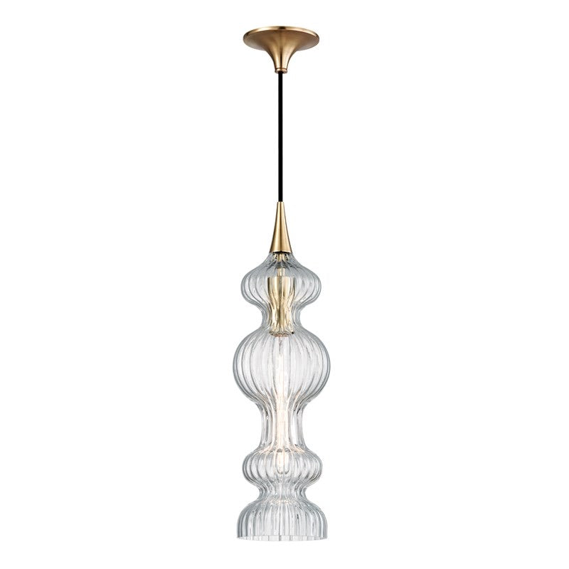 Hudson Valley Aged Brass Pomfret Ceiling Pendant Light