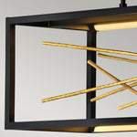 Quintiesse Styx LED Island Pendant  Black & Gilded Gold - Decolight Ltd 