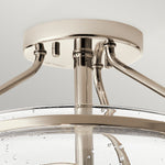 Quintiesse Belle 3 Light Semi-Flush Mount Polished Nickel - Decolight Ltd 