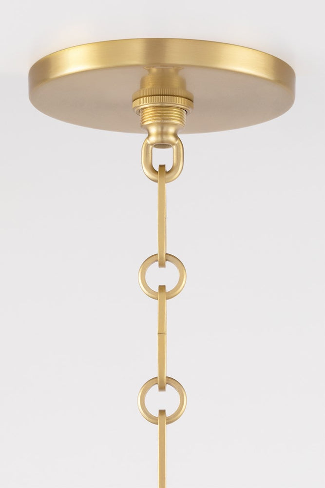 Hudson Valley Eldridge Aged Brass Ceiling Pendent - Decolight Ltd 