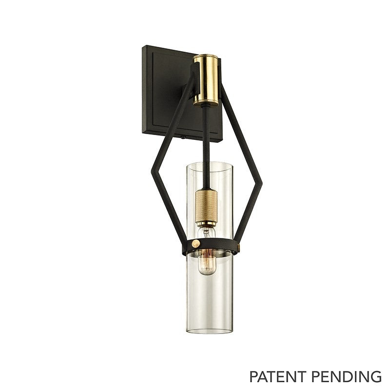 Troy Lighting Raef Small Vintage Industrial Bronze & Brass Wall Light