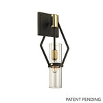 Troy Lighting Raef Small Vintage Industrial Bronze & Brass Wall Light