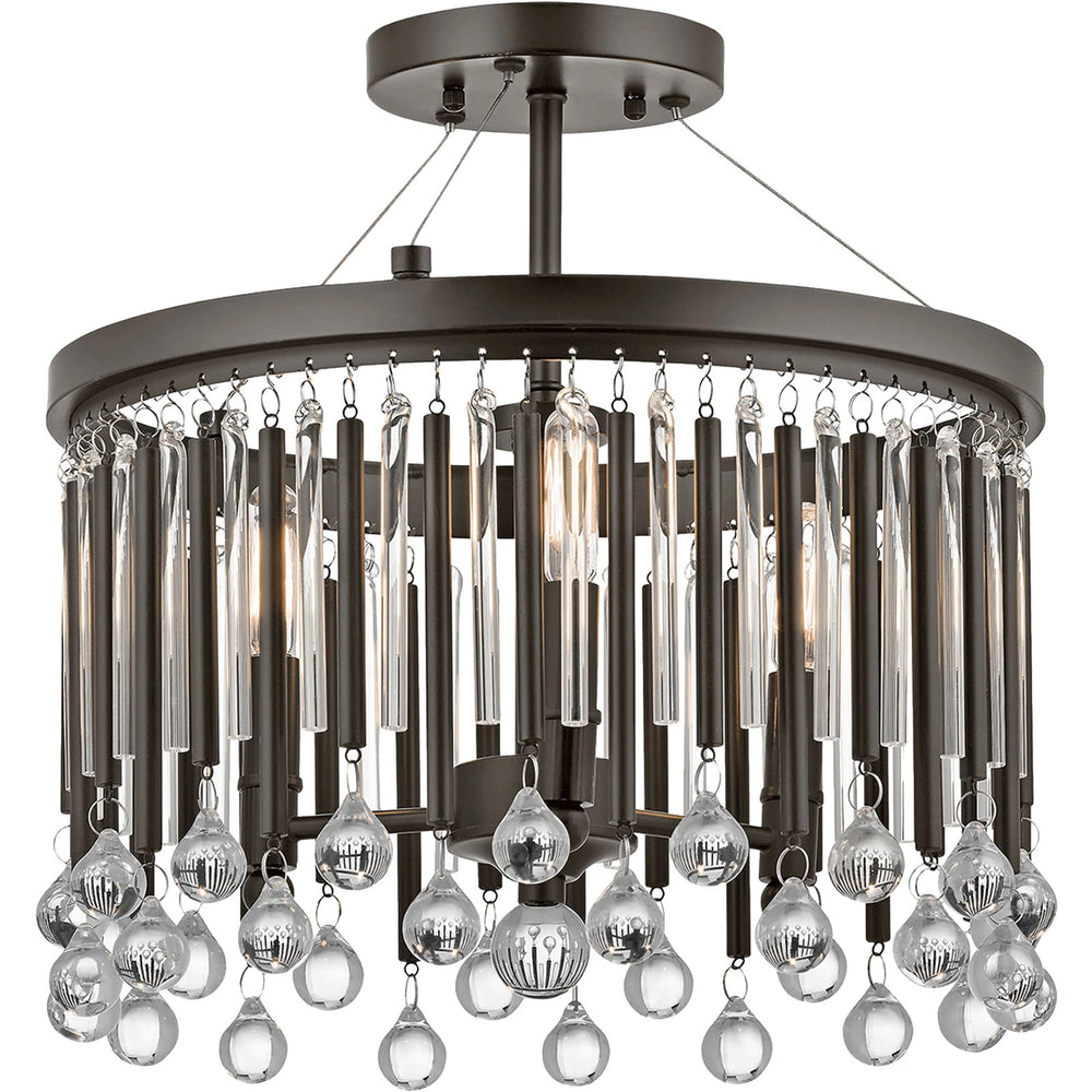 Decolight Valeria Semi Flush Light Bronze Finish