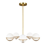 Decolight Albertine Burnished Brass Mid Century 5 Light Ceiling Light