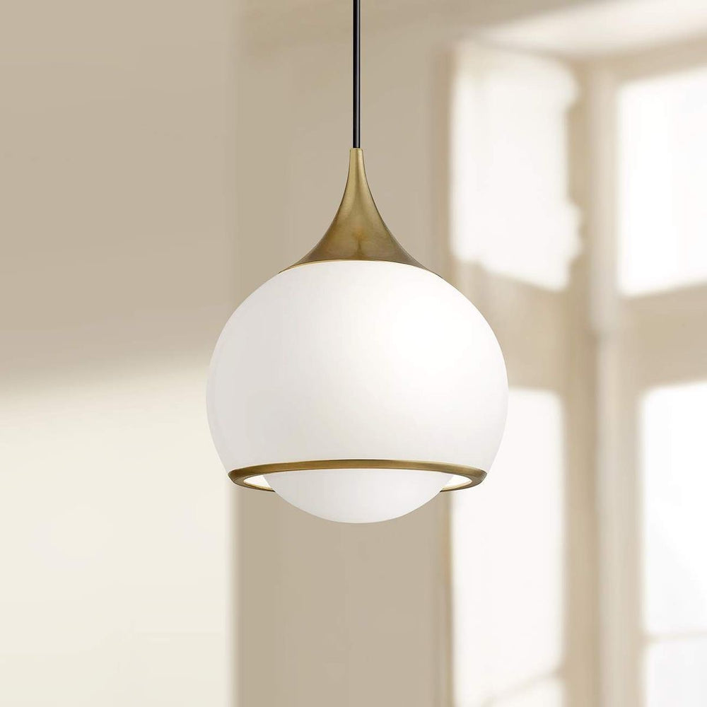 Mitzi Lighting Reese Aged Brass Pendant Ceiling Light Large - Decolight Ltd 