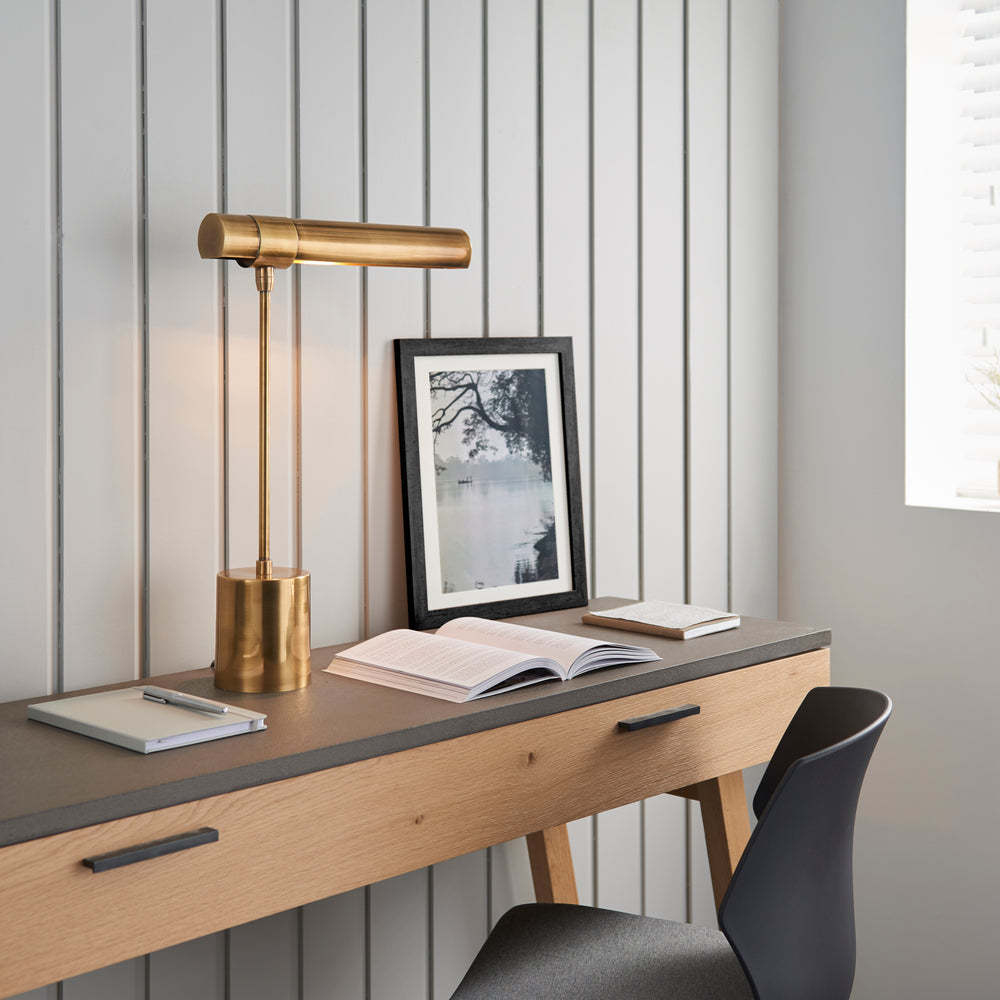 Decolight Lancelot Antique Brass Desk Lamp