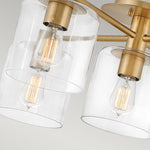 Quintiesse Axel 5 Light Semi-flush Mount Heritage Brass - Decolight Ltd 