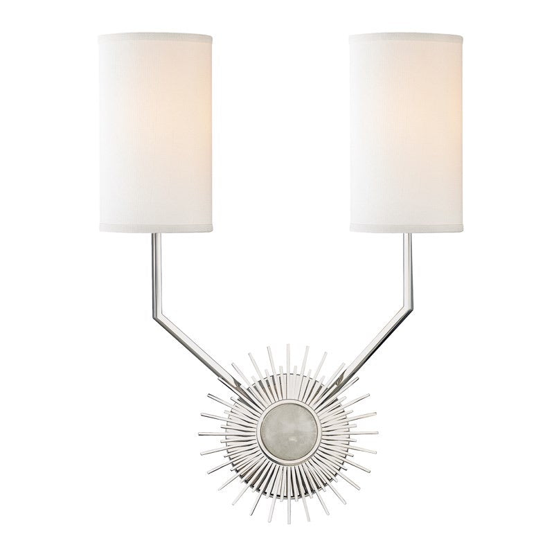 Hudson Valley Borland Sunbrust Polished Nickel Wall Light