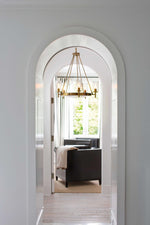 Decolight Louis 5 light  Mid Century Ceiling Light -Heritage Brass