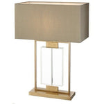 Decolight Ryston, Antique Brass Finish, Crystal Table Lamp  & Lampshade