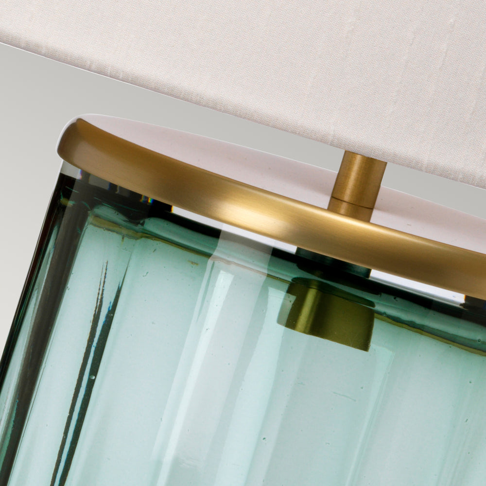 Quintiesse Reno Table Lamp - Green - Aged Brass Aged Brass - Decolight Ltd 