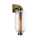Troy Lighting Atwater Small Outdoor Wall Light Aged Brass - Decolight Ltd 