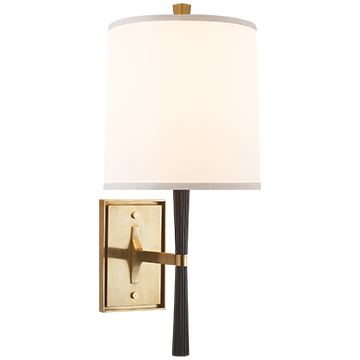 Refined Rib Sconce in Ebony Resin and Soft Brass - Decolight Ltd 