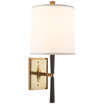 Refined Rib Sconce in Ebony Resin and Soft Brass - Decolight Ltd 