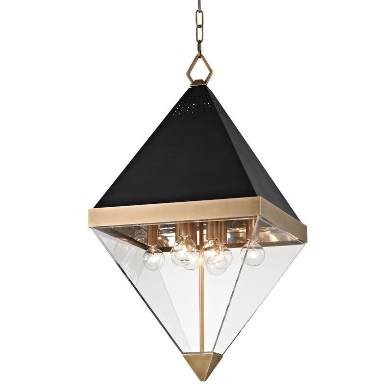 Hudson Valley Coltrane Large Aged Brass Ceiling Pendant - Decolight Ltd 