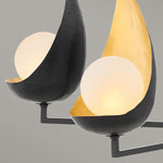 Quintiesse Ren 5 Light Chandelier Matte Black & Gold - Decolight Ltd 
