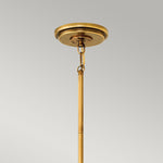 Quintiesse Fletcher 2 Light Pendant Aged Zinc & Heritage Brass - Decolight Ltd 