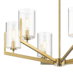 Quintiesse Nye 6 Light Chandelier   Brushed Natural Brass - Decolight Ltd 