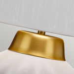 Quintiesse Bexley 1 Light Table Lamp - White & Brushed Brass White & Brushed Brass - Decolight Ltd 