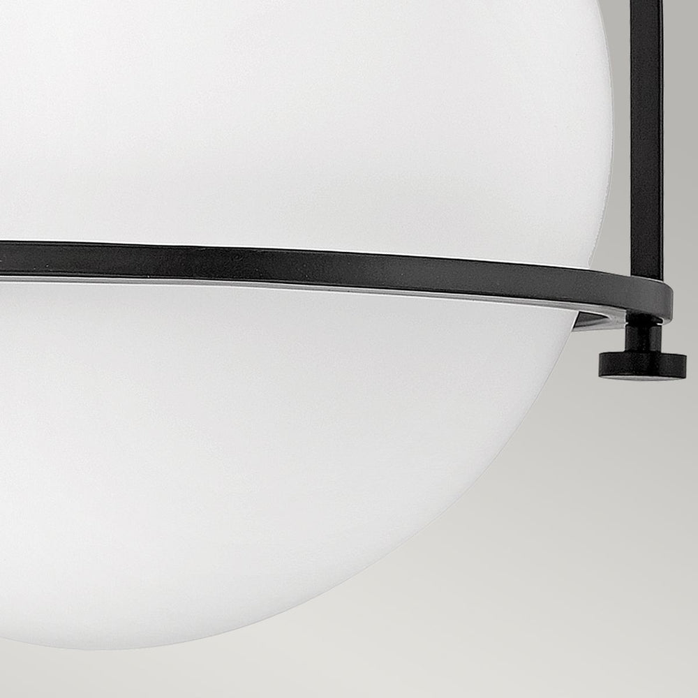 Quintiesse Somerset 1 Light Flush Mount  Black - Decolight Ltd 