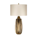 Decolight Hudson Bronze Tall Ceramic Fluted Table Lamp