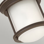 Quintiesse Hadrian 1 Light Flush Mount - Opal Glass - Oil Rubbed Bronze Oil Rubbed Bronze - Decolight Ltd 