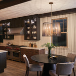 Quintiesse Linara 6 Light Chandelier/Pendant  Black & Natural Brass - Decolight Ltd 