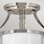 Quintiesse Chance 2 Light Semi-flush Mount Polished Nickel with Polished White - Decolight Ltd 