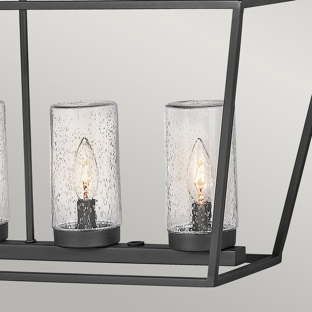 Quintiesse Alford Place 6 Light Outdoor Linear Pendant Museum Black - Decolight Ltd 