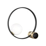Mitzi Lighting Zena Aged Brass/Black Table Lamp - Decolight Ltd 