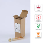 LED Dimmable Filament Tubular Bulb E27 4W 185mm Pack of 4 Warm White - Decolight Ltd 