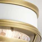 Quintiesse Tollis 2 Light Flush Mount  Natural Brass & White - Decolight Ltd 