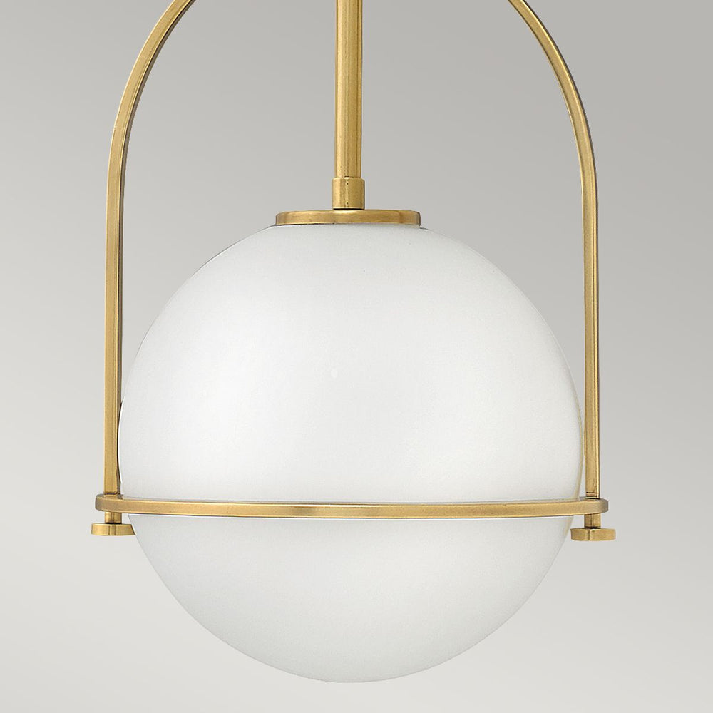 Quintiesse Somerset 1 Light Medium Pendant  Heritage Brass - Decolight Ltd 