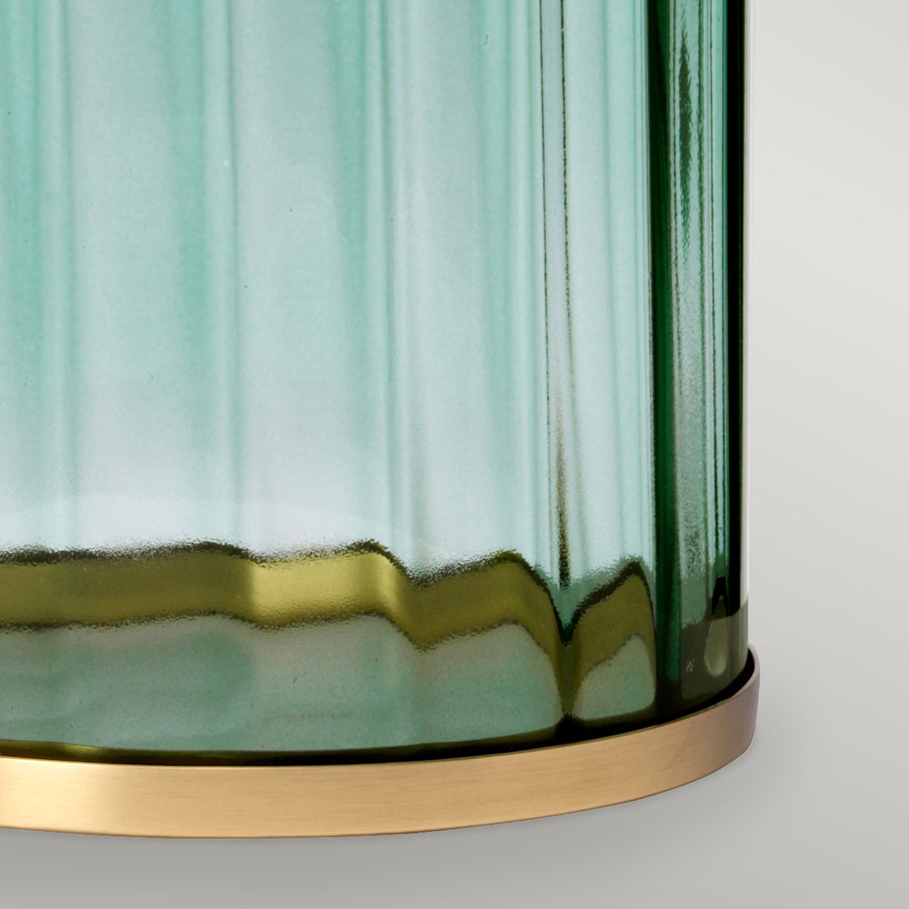 Quintiesse Reno Table Lamp - Green - Aged Brass Aged Brass - Decolight Ltd 
