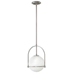 Quintiesse Somerset 1 Light Medium Pendant  Brushed Nickel - Decolight Ltd 