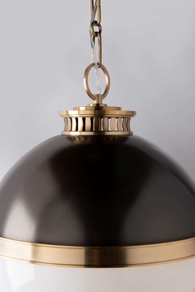 Hudson Valley Large Latham Aged/Antique Distressed Bronze Ceiling Pendant - Decolight Ltd 