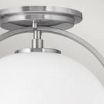 Quintiesse Somerset 1 Light Flush Mount  Brushed Nickel - Decolight Ltd 