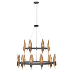 Quintiesse Willow 18 Light Chandelier   Carbon Black with Deluxe Gold - Decolight Ltd 