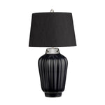 Quintiesse Bexley 1 Light Table Lamp - Black & Polished Nickel Black & Polished Nickel - Decolight Ltd 